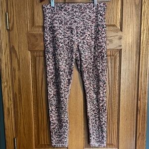 Athleta Pink and Black Patterned Leggings